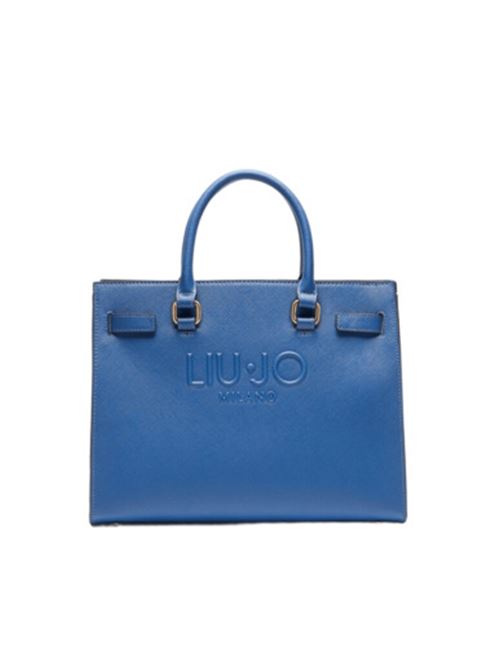 borsa donna a mano/tracolla logo ecopelle dust blue LIU JO | AA5149-E0087X0682